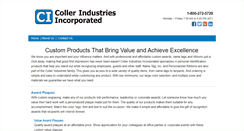 Desktop Screenshot of collerindustries.com